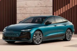 Audi A6 Sport. e-tron Perf. Black (Elétrico) 2025 – Diagonal Frontal · Foto: Audi