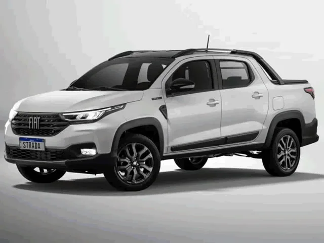 Fiat Strada Volc.TRIBUTO 125 1.3 Flex CD Aut 2025 – Diagonal Frontal · Foto: Fiat