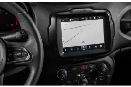 Jeep Renegade Sport Altitude 1.3 TB Flex Aut 2025 – Detalhe Interno · Foto: Jeep