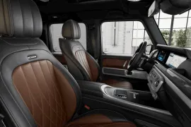 Mercedes-Benz G-63 AMG 4M Man.4.0 V8 Bi-TB Aut. (Híb.) 2025 – Bancos da Frente · Foto: Mercedes-Benz