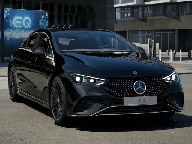 Mercedes-Benz EQE 350+ AMG Line (Elétrico) 2025 – Diagonal Frontal · Foto: Mercedes-Benz