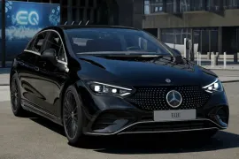 Mercedes-Benz EQE 350+ AMG Line (Elétrico) 2025 – Diagonal Frontal · Foto: Mercedes-Benz