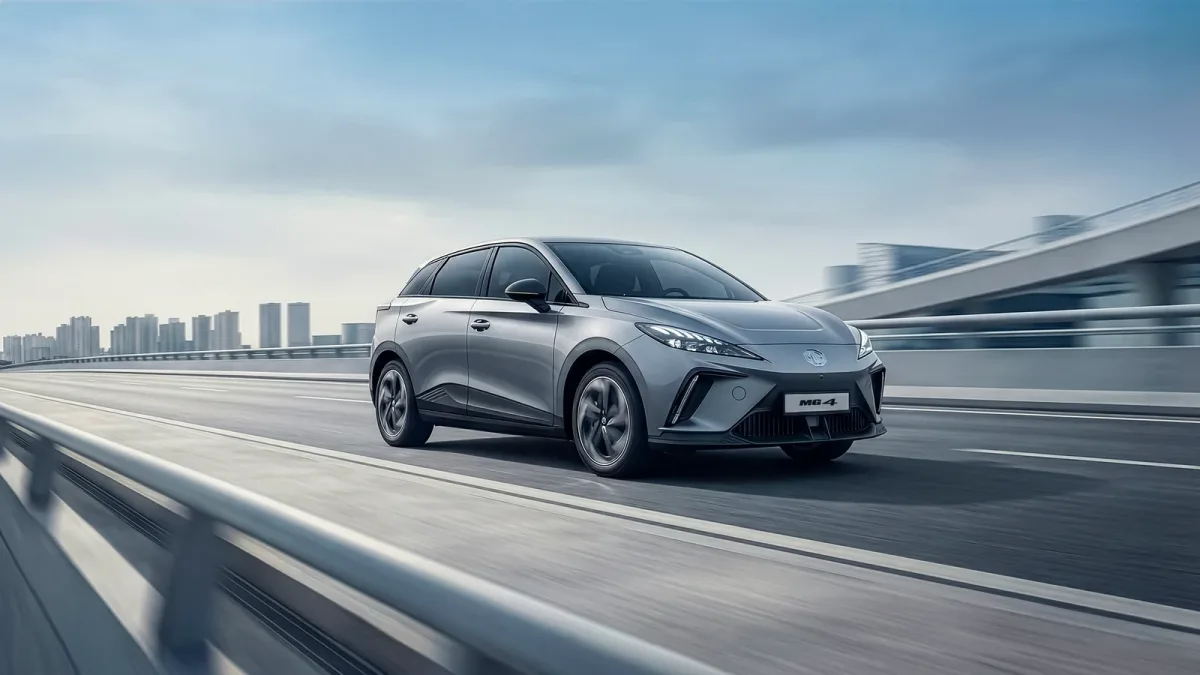 MG 4 Comfort 2026 – Diagonal Frontal · Foto: MG Motor