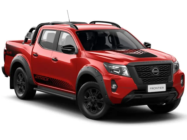 Nissan Frontier Attack 2.3 AT 2026 – Diagonal Frontal · Foto: Nissan