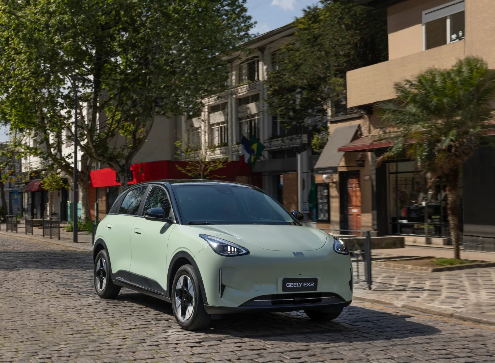 O Geely EX2, elétrico compacto que a Renault Geely do Brasil anunciou que vai produzir no Paraná